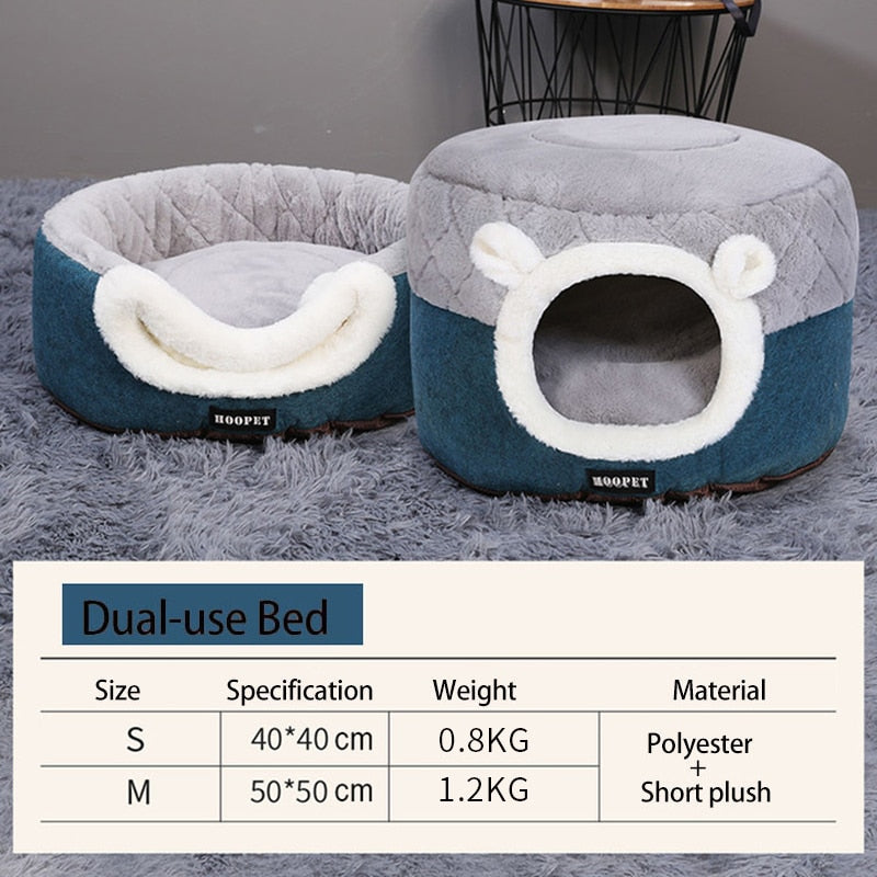 Cat Bed Soft Plush Kennel Cushion