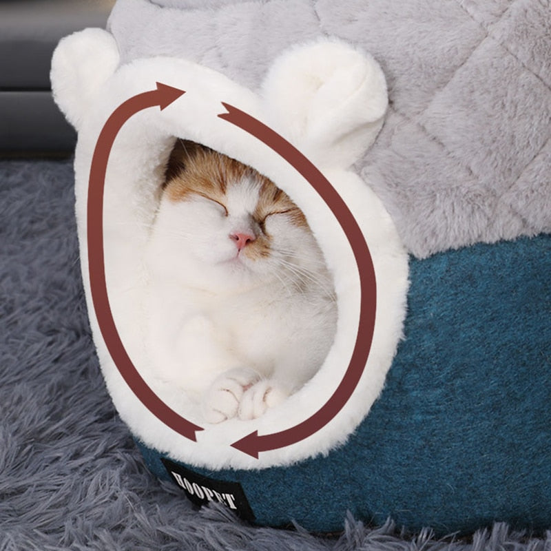 Cat Bed Soft Plush Kennel Cushion