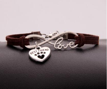 Infinity love Dog/ Cat Paw Bracelet