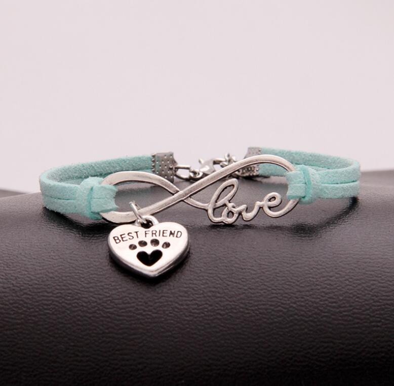 Infinity love Dog/ Cat Paw Bracelet