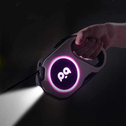 5M Automatic Retractable Dog Leash LED, For Small/ Medium Dogs