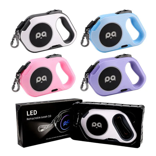 5M Automatic Retractable Dog Leash LED, For Small/ Medium Dogs